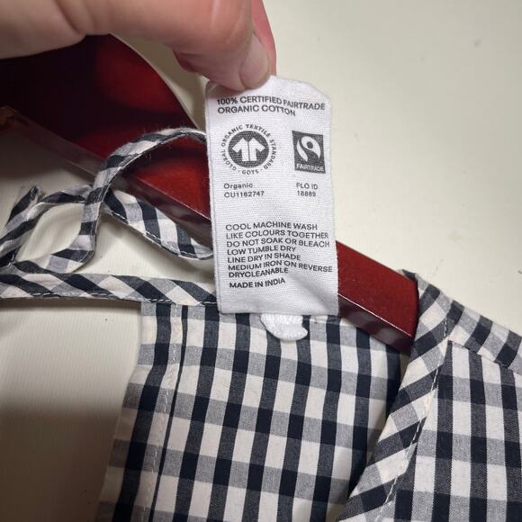 Kowtow Juno Dress Black and White Gingham Check Oversized shirt dress XS - Picture 8 of 8